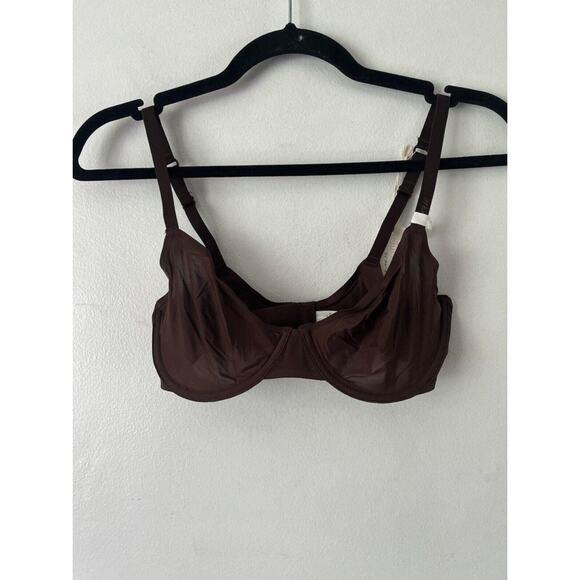 NWT Aerie Brown Mesh Underwired Balconette Bra Size 34B - Picture 1 of 5